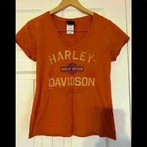 EUC Vintage Harley Davidson logo from Milwaukee Women’s Top Size Large.